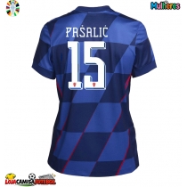 Camisa de Futebol Croácia Mario Pasalic #15 Equipamento Secundário Mulheres Europeu 2024 Manga Curta